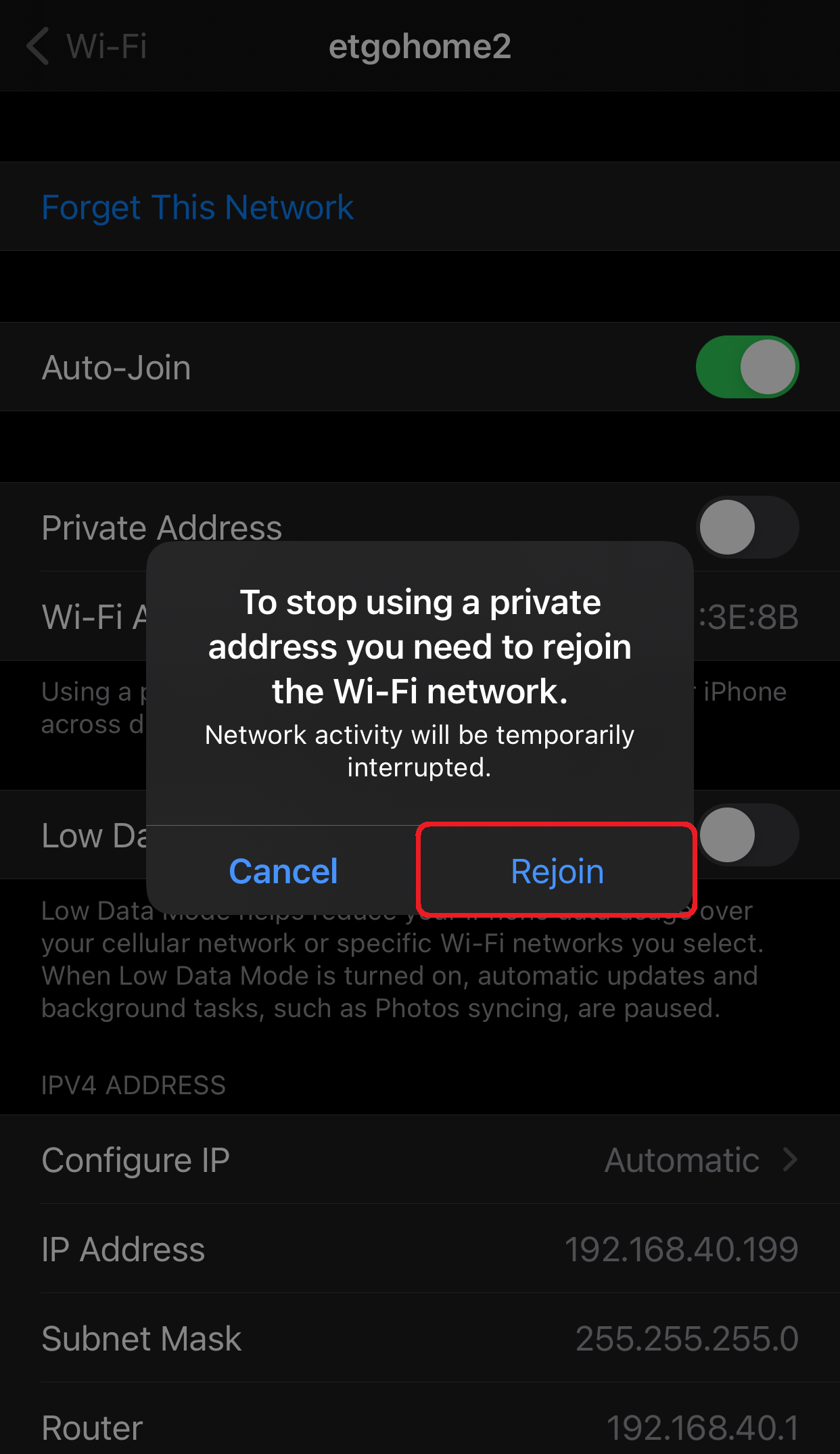 turn off internet connection for app on mac